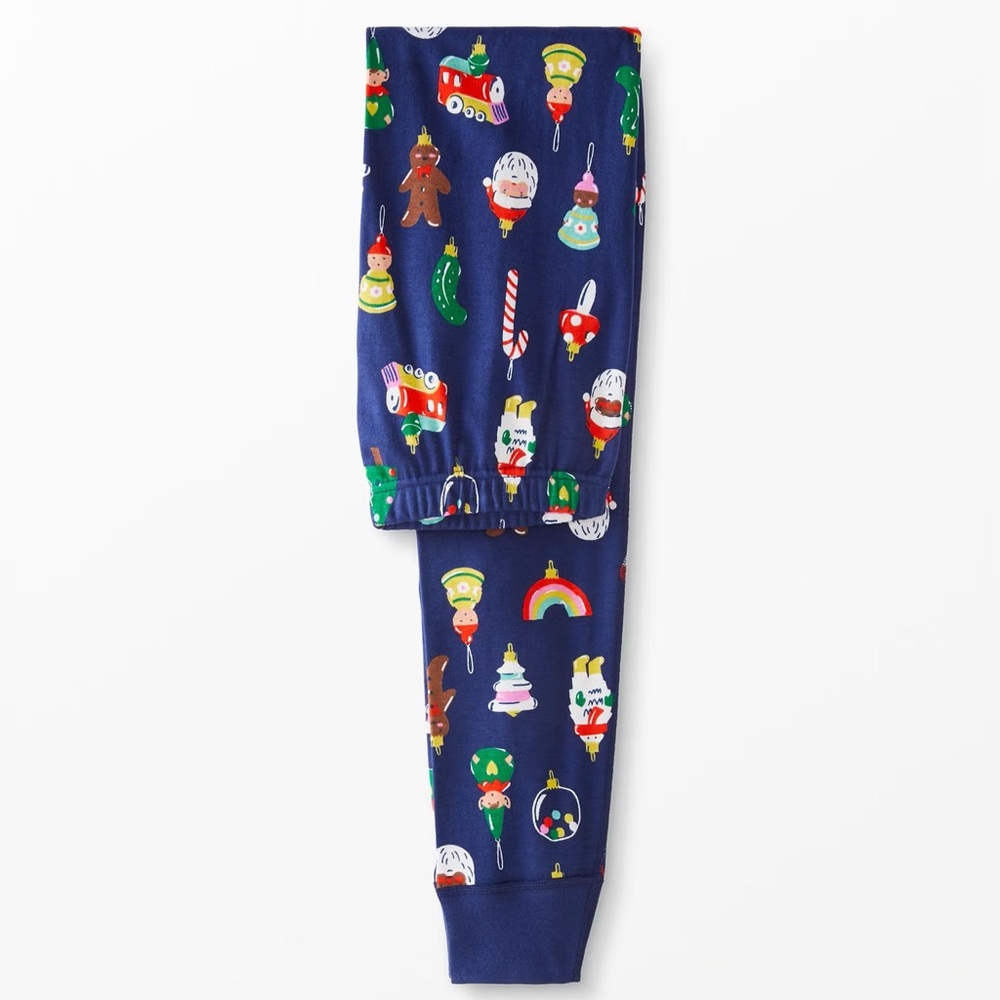 Hanna Andersson Organic Cotton Long John Pajama Pants Heirloom Ornaments